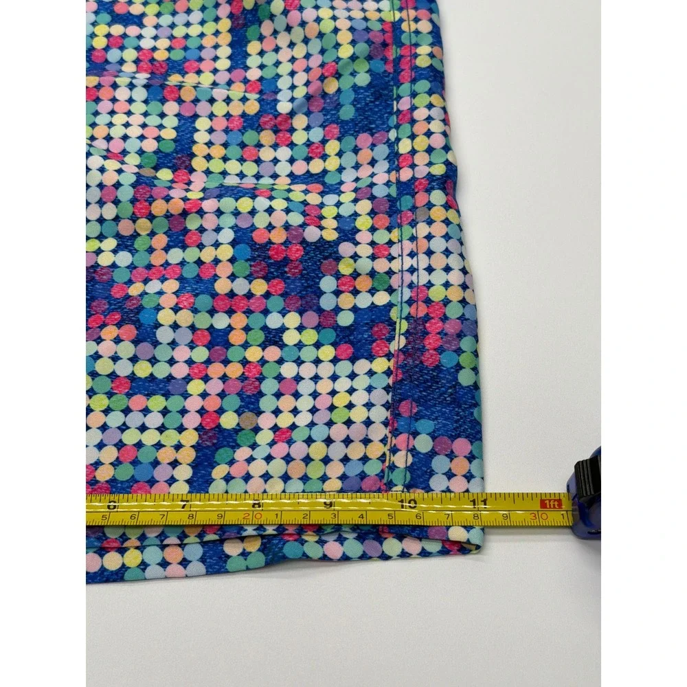 Bugatchi Uomo Mens Multicolor Dot Pixel Print Swim‎ Trunks Mesh Lined Shorts M